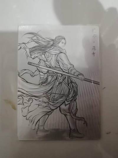 光影卡牌第25期，各家亲签，各家套卡，持续收拍品 - 张建东水浒，线稿粗闪燕青，限编082/099