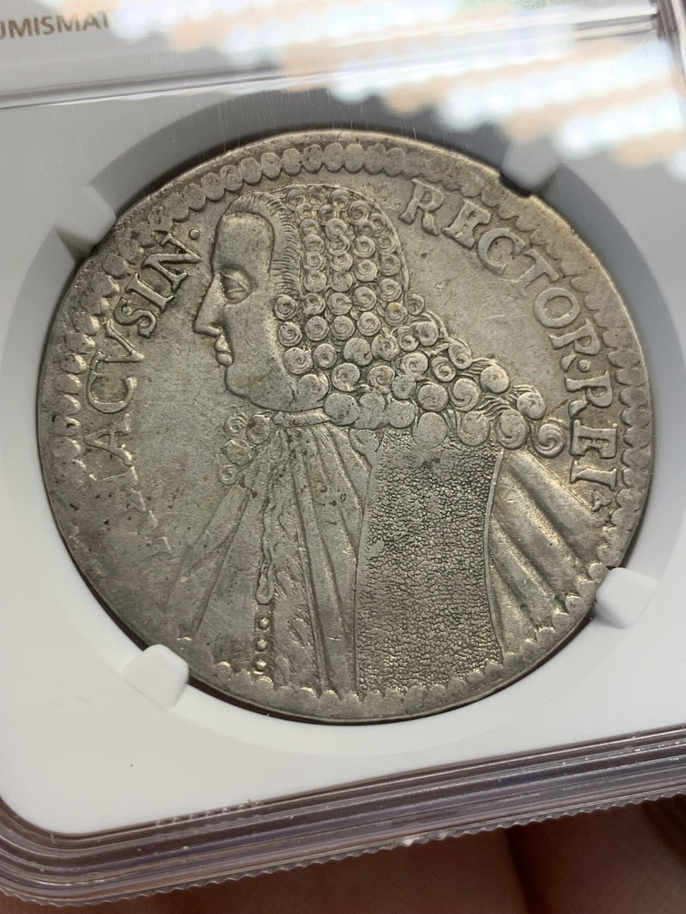 《竞宝斋》第436场 周日，周一2场连拍 （全场包邮） NGC AU50 拉古萨共和国 1768GA-DM 1泰勒 银币