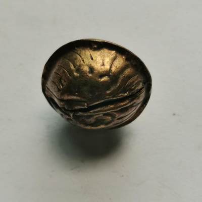 藏珍品阁专场79期 - 清末老银鎏金铃铛一个