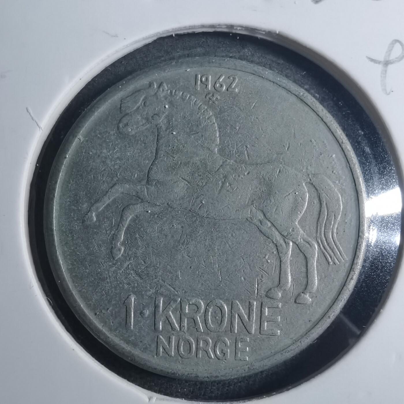 沼泽如烟--第896场 挪威1962年1克朗