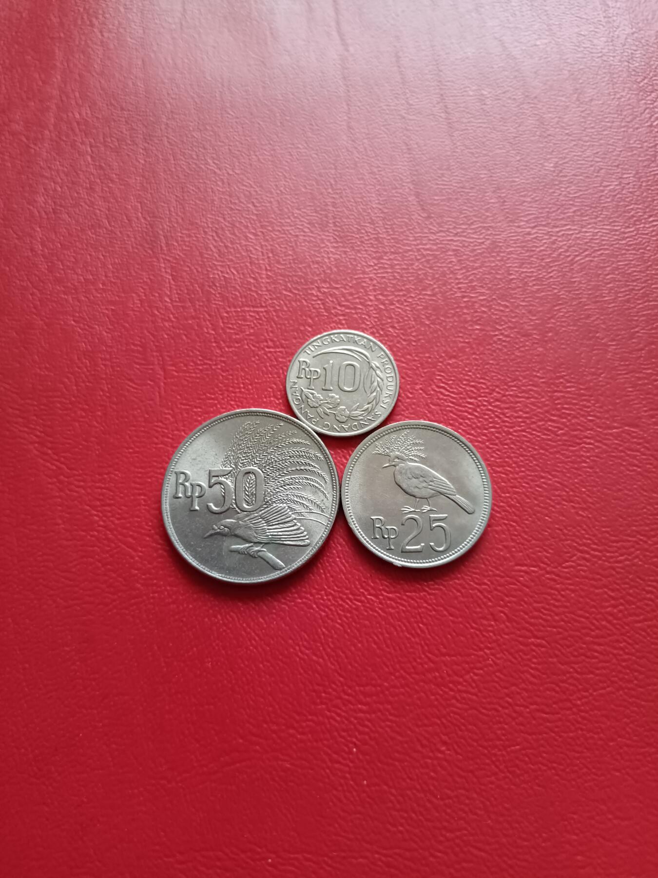 【云涧收藏】第七十八场 印度尼西亚1971年10、25、50卢比3枚