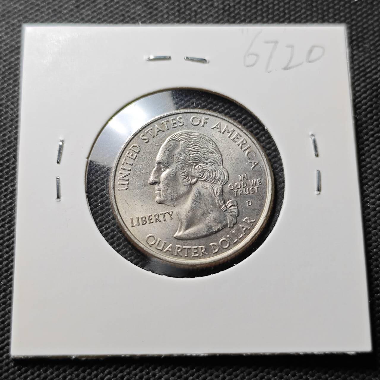 KK钱币收藏小铺  第367场  2月预留时间 周末发货  美国25分纪念币 好品