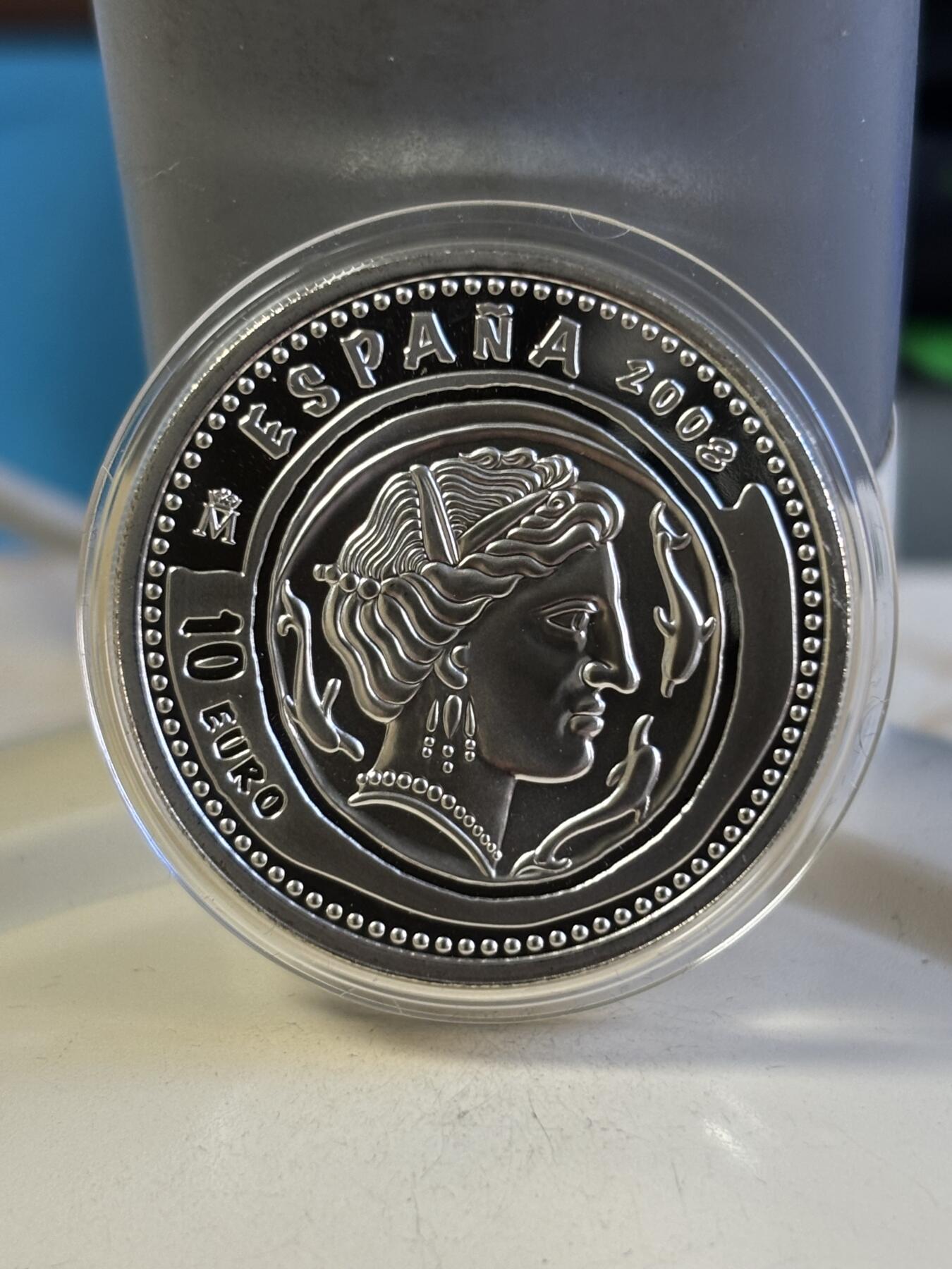 第181期拍卖 西班牙2008年货币珍宝系列精制纪念银币，925银，27克，发行12000枚，