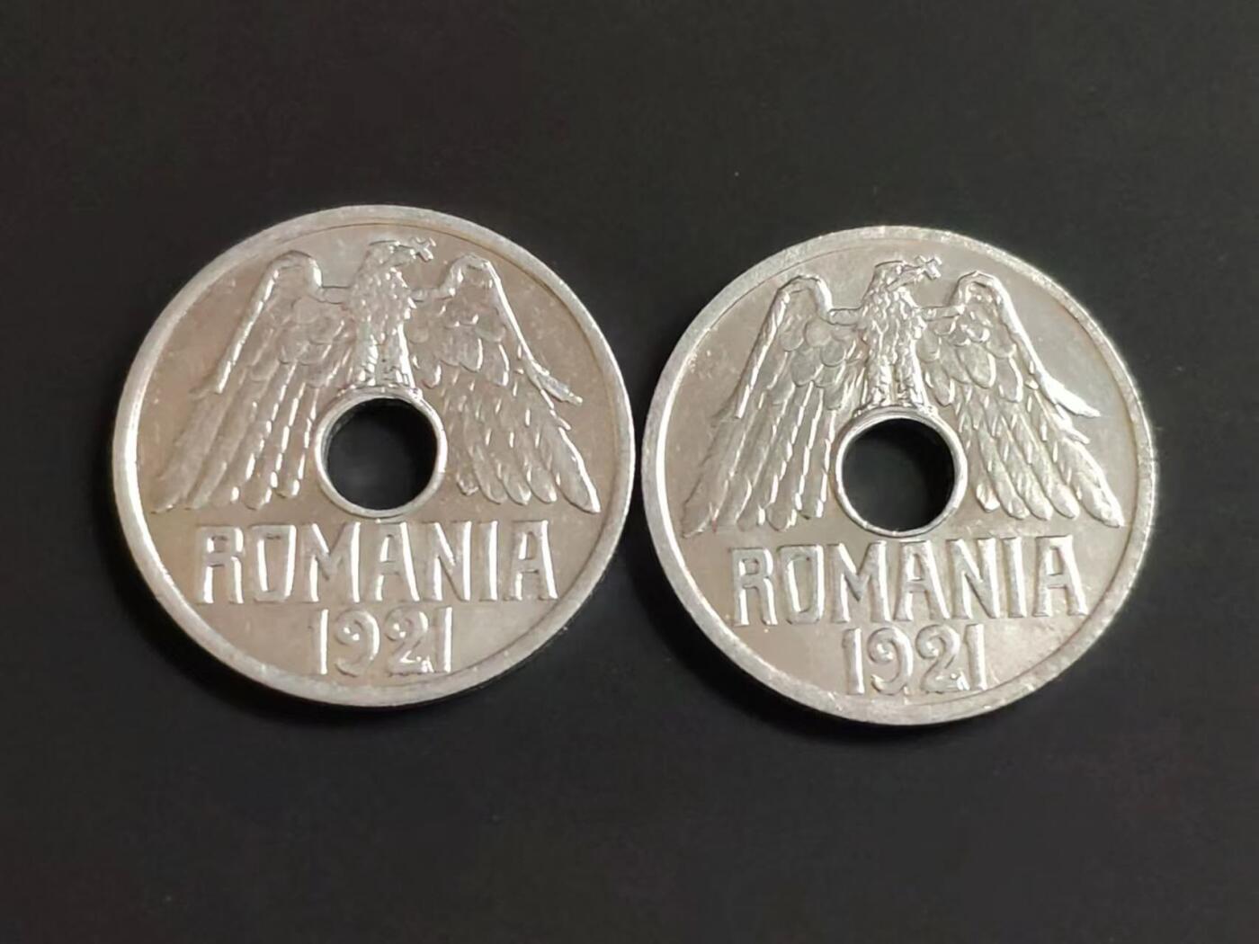 罗马尼亚 1921年 25巴尼 少见全新BU