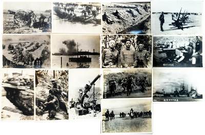 2025年吉藏纸杂文献秋季专场拍卖会 - 民国时期淞沪抗战国军战前准备照片一组十四张（88师师长孙元良、副师长冯圣法、参谋长陈素农） 6.5×19.7cm×14