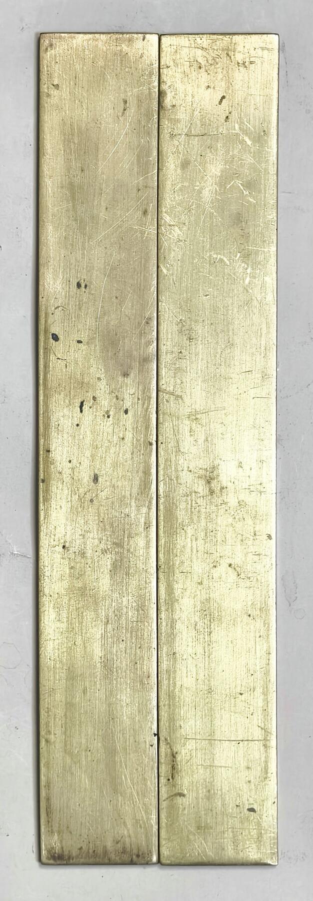 2025年吉藏纸杂文献秋季专场拍卖会 民国时期国军将领王纯儒赠刻铜镇尺一对“行之以忠，居之无倦” 19.6×2.8×0.3cm×2