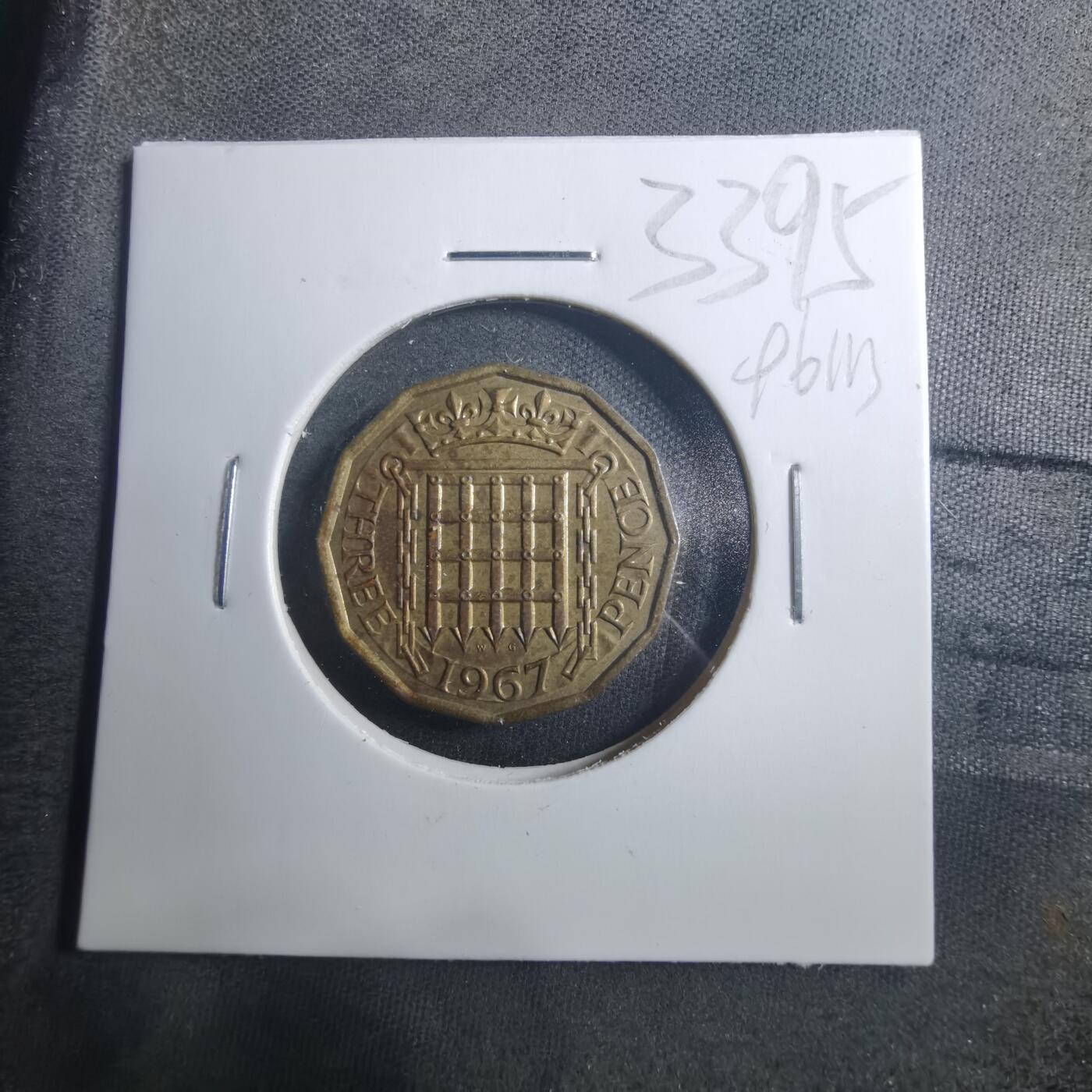 沼泽如烟--第896场 英国1967年3便士