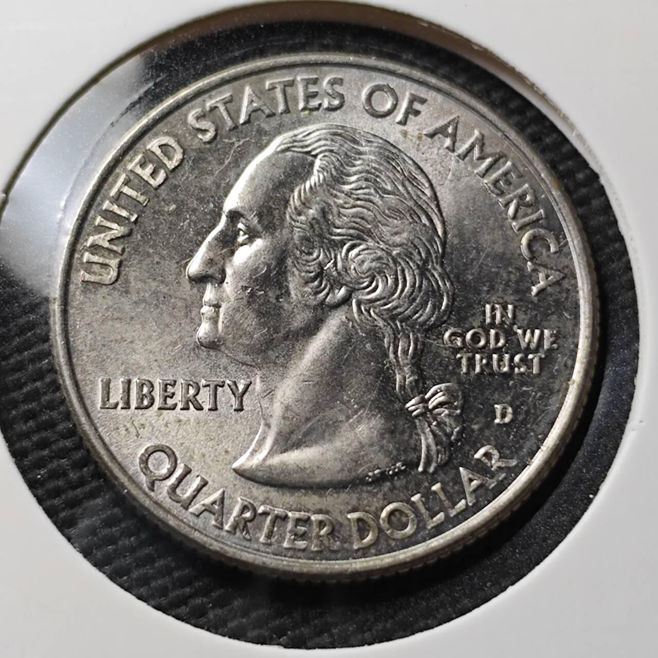 KK钱币收藏小铺  第367场  2月预留时间 周末发货  2009美国25分纪念币 好品