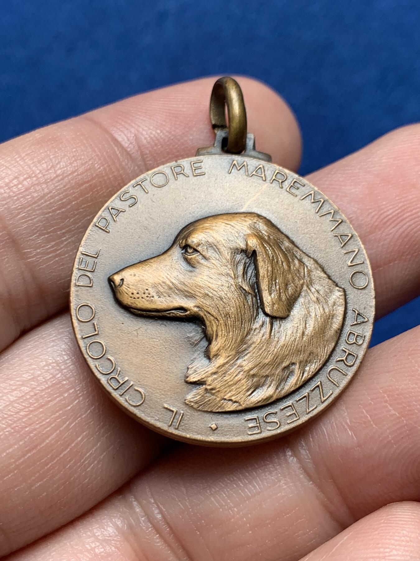 《竞宝斋》第436场 周日，周一2场连拍 （全场包邮） 马雷马牧羊犬牧羊人协会纪念章 11.7克 29.9mm