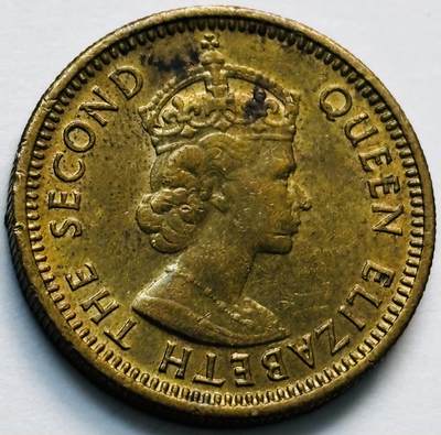 文馨钱币收藏第 280 场， 长期接收代拍品 - 原铜光品相 1972 年英属香港五仙铜币，伊丽莎白二世时期，第三版