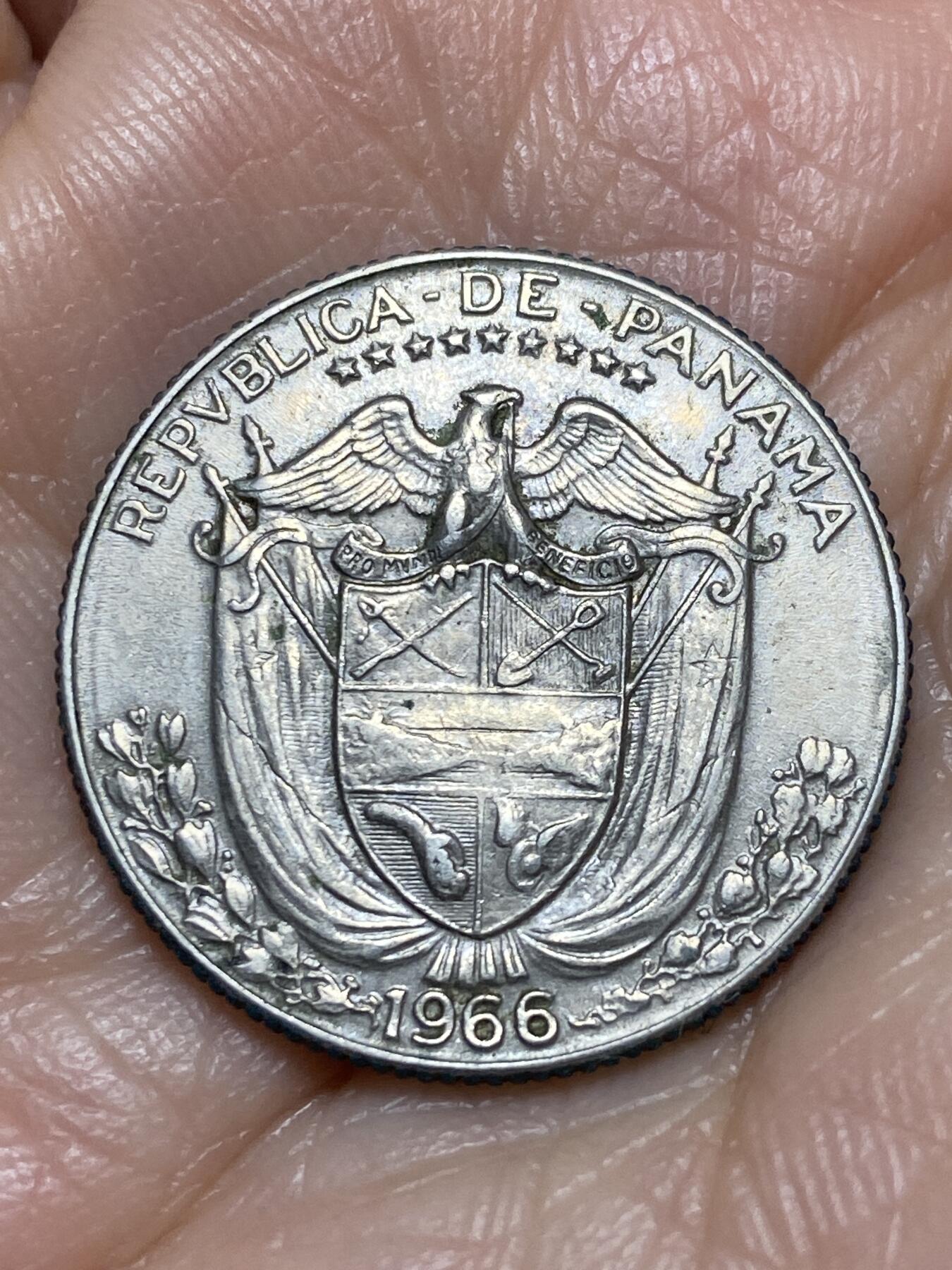 2025年第一百二十六场(总第一百五十二场）外国好品散币(免佣金) 巴拿马🇵🇦1966年1/4巴波亚