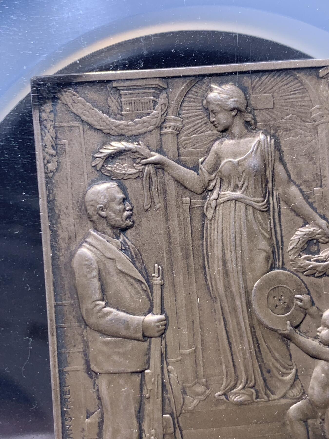 《竞宝斋》第436场 周日，周一2场连拍 （全场包邮） NGC MS64 瑞士1904年圣加伦射击节银章，45x63mm，加大加厚盒。