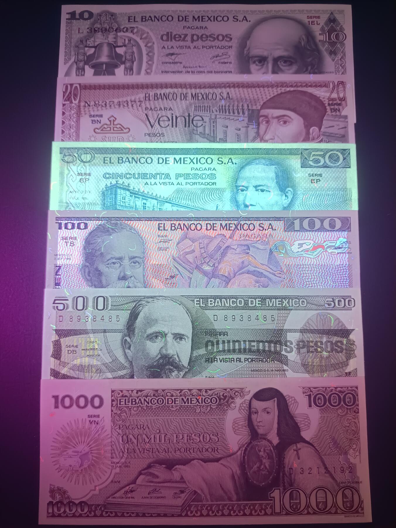 2025十一月第三期，总201期 墨西哥套钞批量六张UNC—UNC-