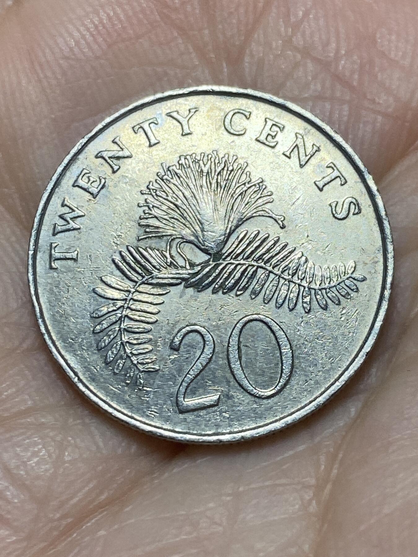 2025年第一百二十六场(总第一百五十二场）外国好品散币(免佣金) 新加坡🇸🇬1989年20分(高盾哭脸版)