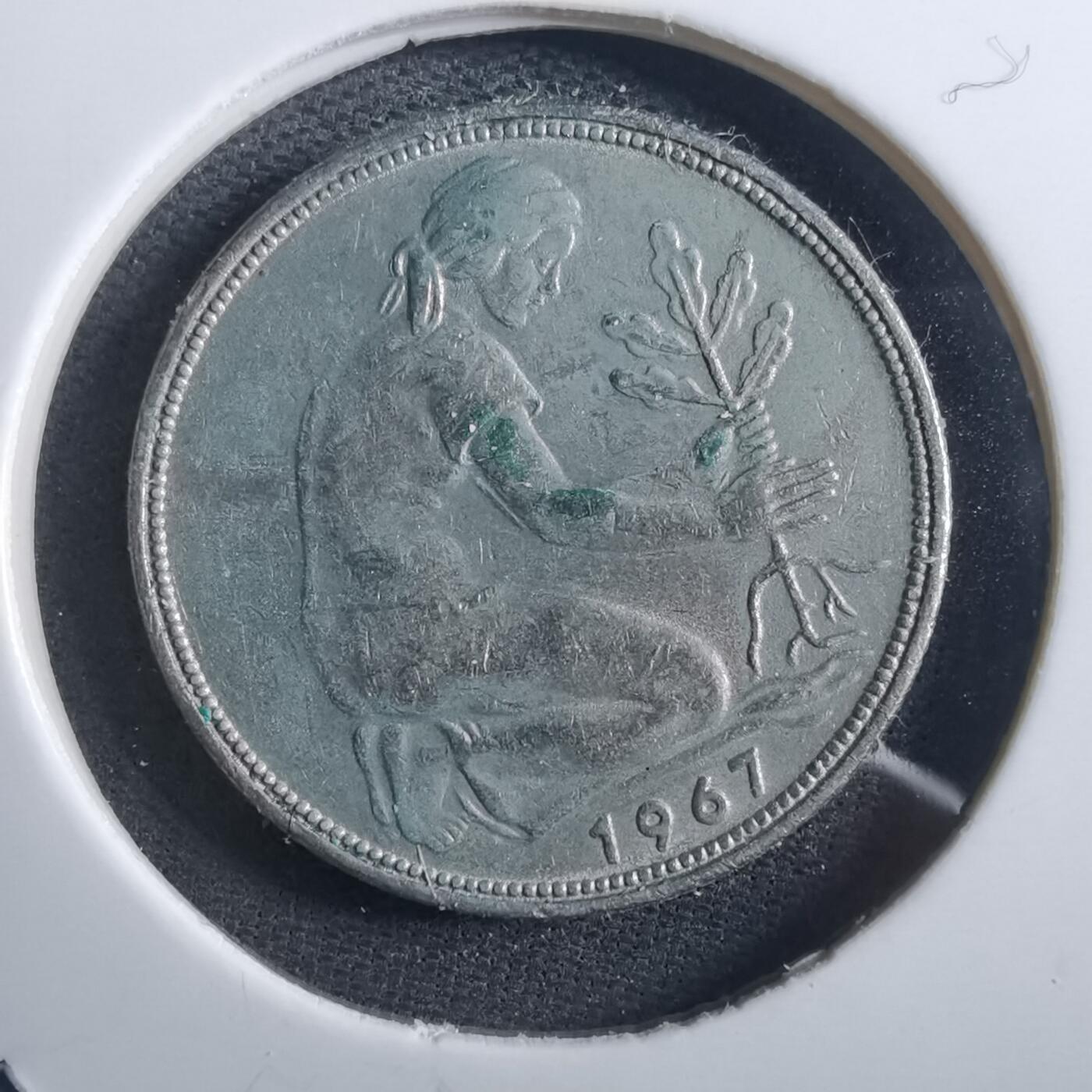 沼泽如烟--第897场 德国1967年50芬尼