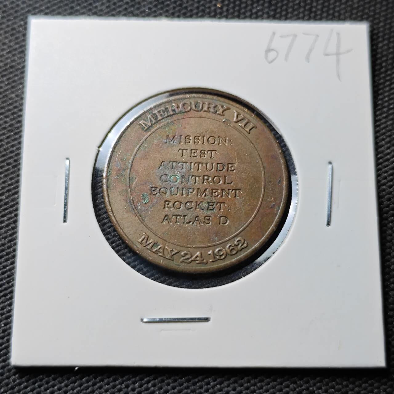 KK钱币收藏小铺  第367场  2月预留时间 周末发货  美国航天纪念章