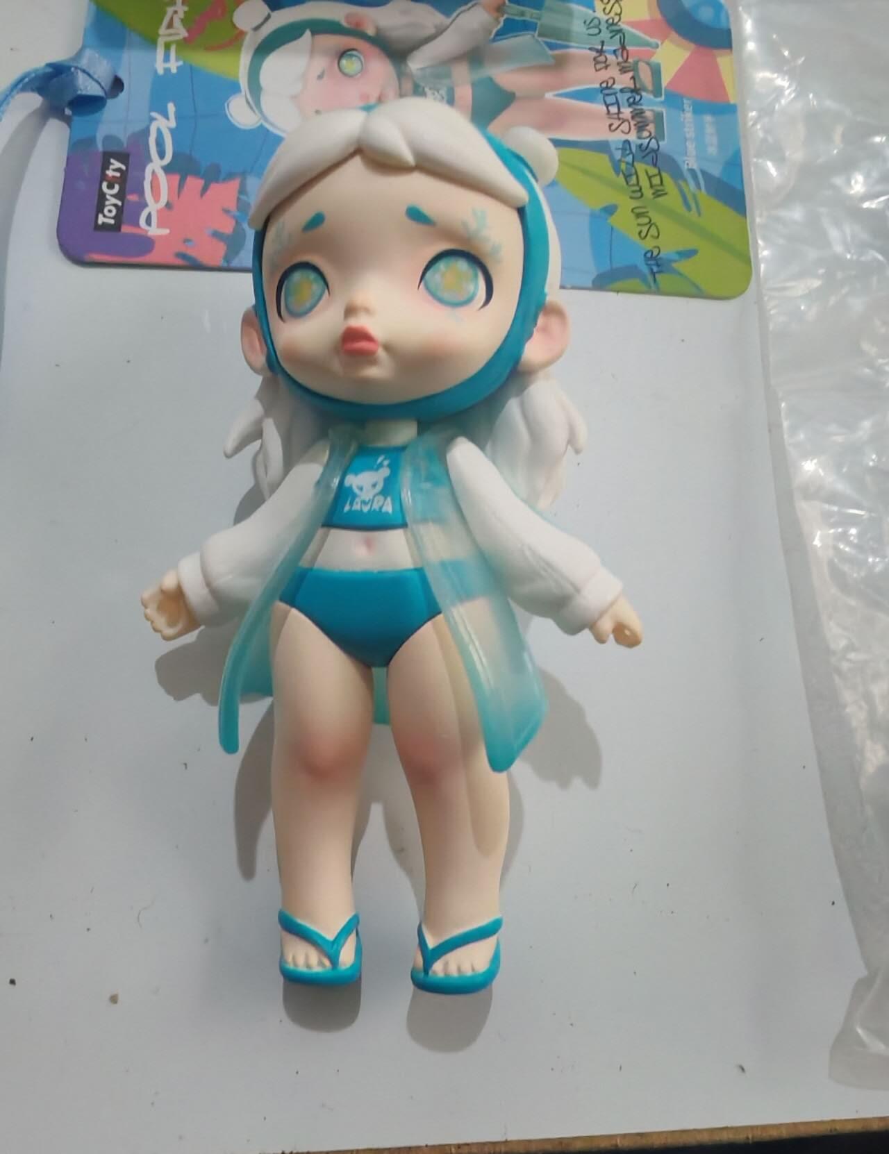 正版盲盒专场 Laura泳池大作战系列狂欢啦啦款～蓝色泳装
