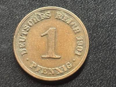 邮泉阁限时拍卖第三十五场 德国硬币专场（硬币在国外。请付邮费6元。） - 德意志帝国1901年1芬尼A版