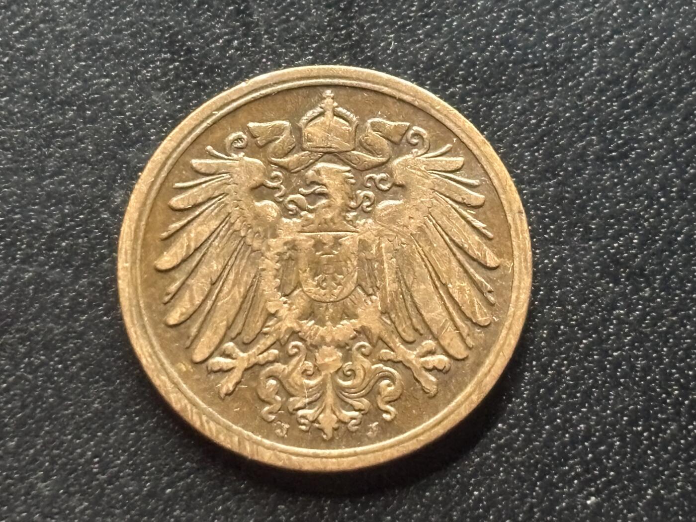 邮泉阁限时拍卖第三十五场 德国硬币专场（硬币在国外。请付邮费6元。） 德意志帝国1907年1芬尼J版