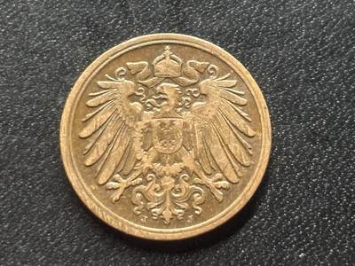 邮泉阁限时拍卖第三十五场 德国硬币专场（硬币在国外。请付邮费6元。） - 德意志帝国1907年1芬尼J版