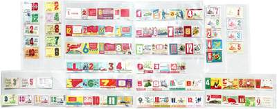 2025年吉藏纸杂文献秋季专场拍卖会 - 1961-1970年上海市公交月票缴款证一组五十七枚（内含建国二十周年、主席语录）；1971、1974年上海市公交月票缴款证各一套 4.9×3.4cm-5×3.4cm