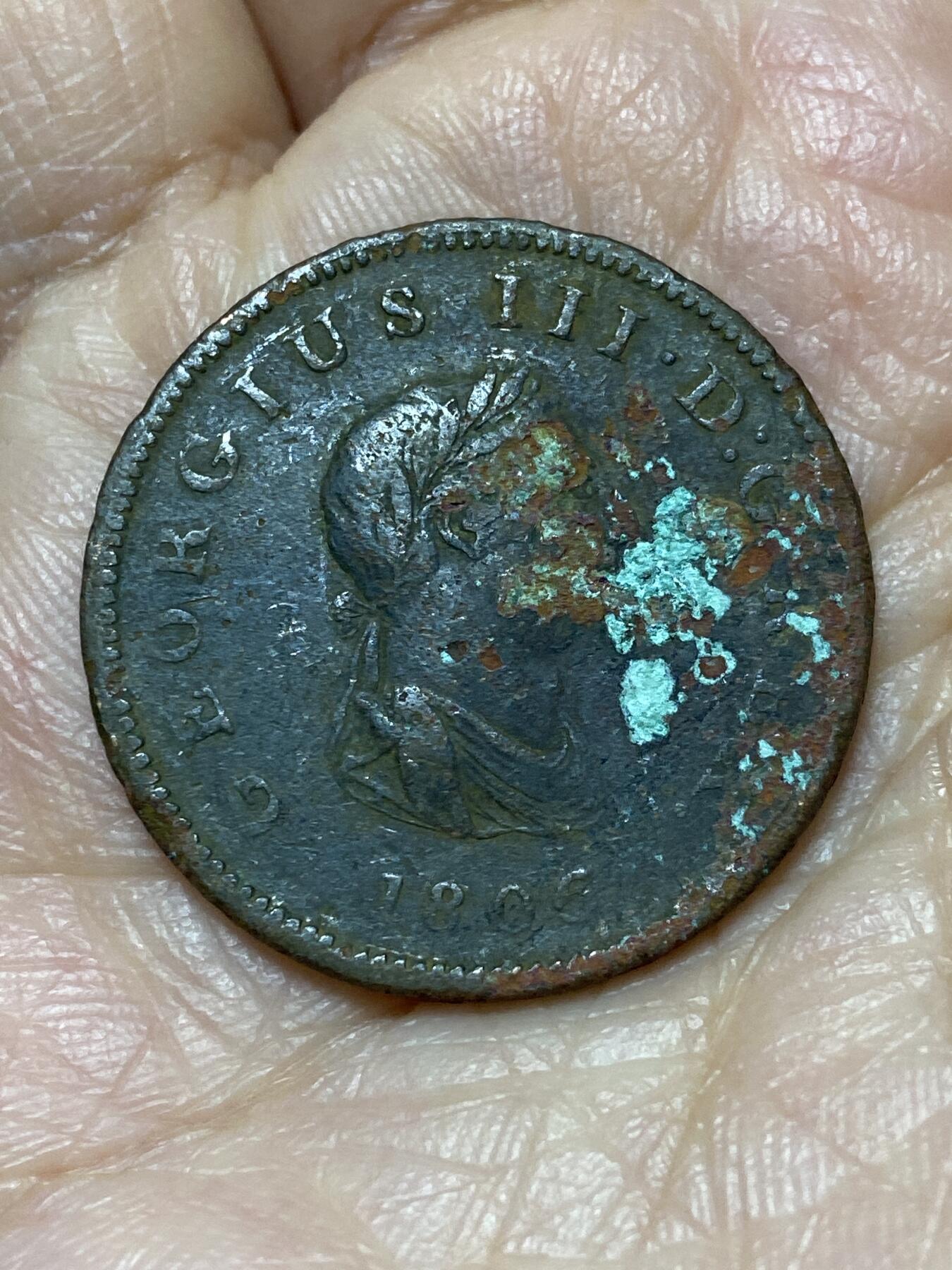 2025年第一百二十六场(总第一百五十二场）外国好品散币(免佣金) 英国🇬🇧1806年半便士(乔治三世时期)