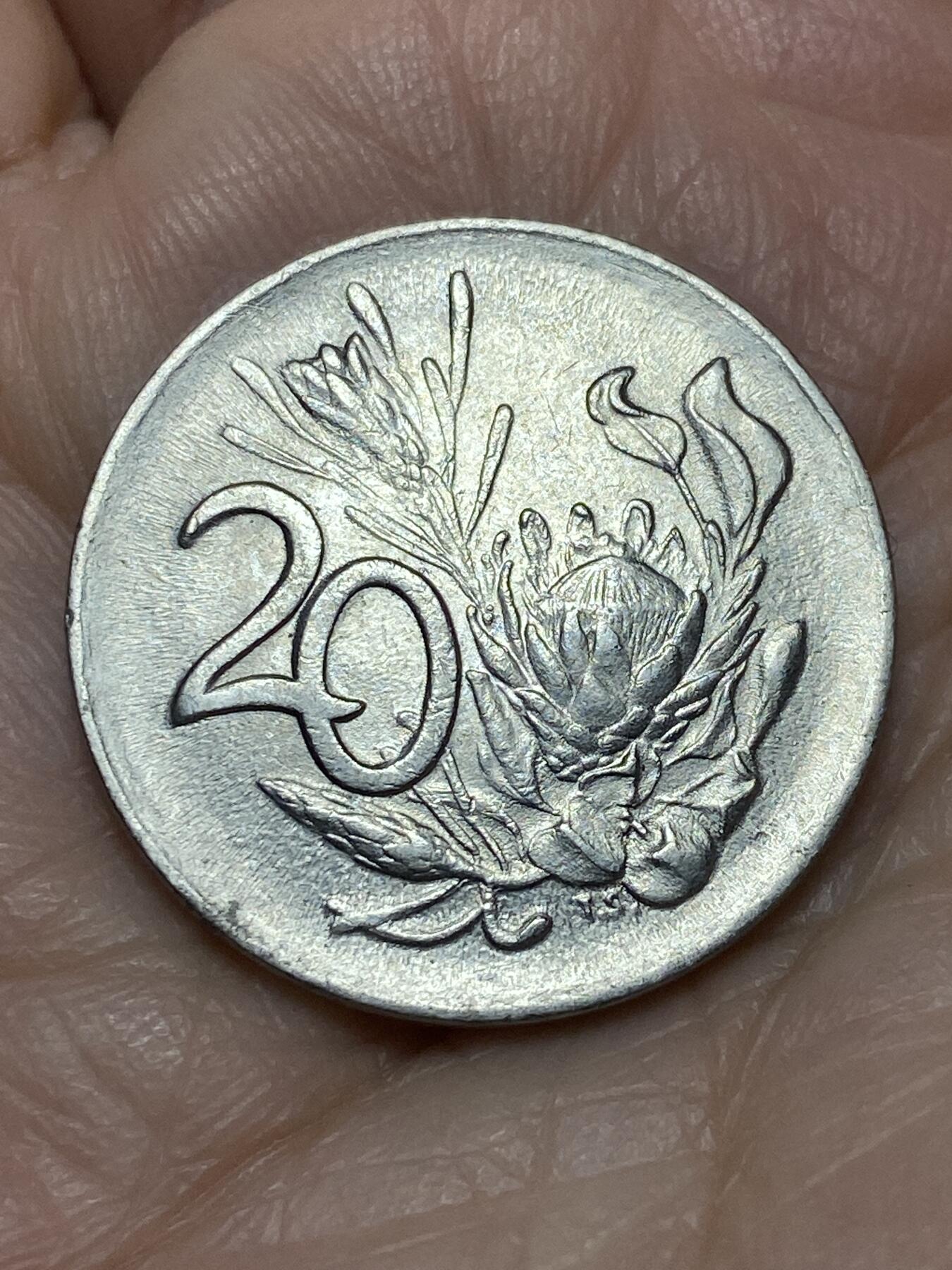 2025年第一百二十六场(总第一百五十二场）外国好品散币(免佣金) 南非🇿🇦1976单年份20分(独立后第四套，总统福歇版)