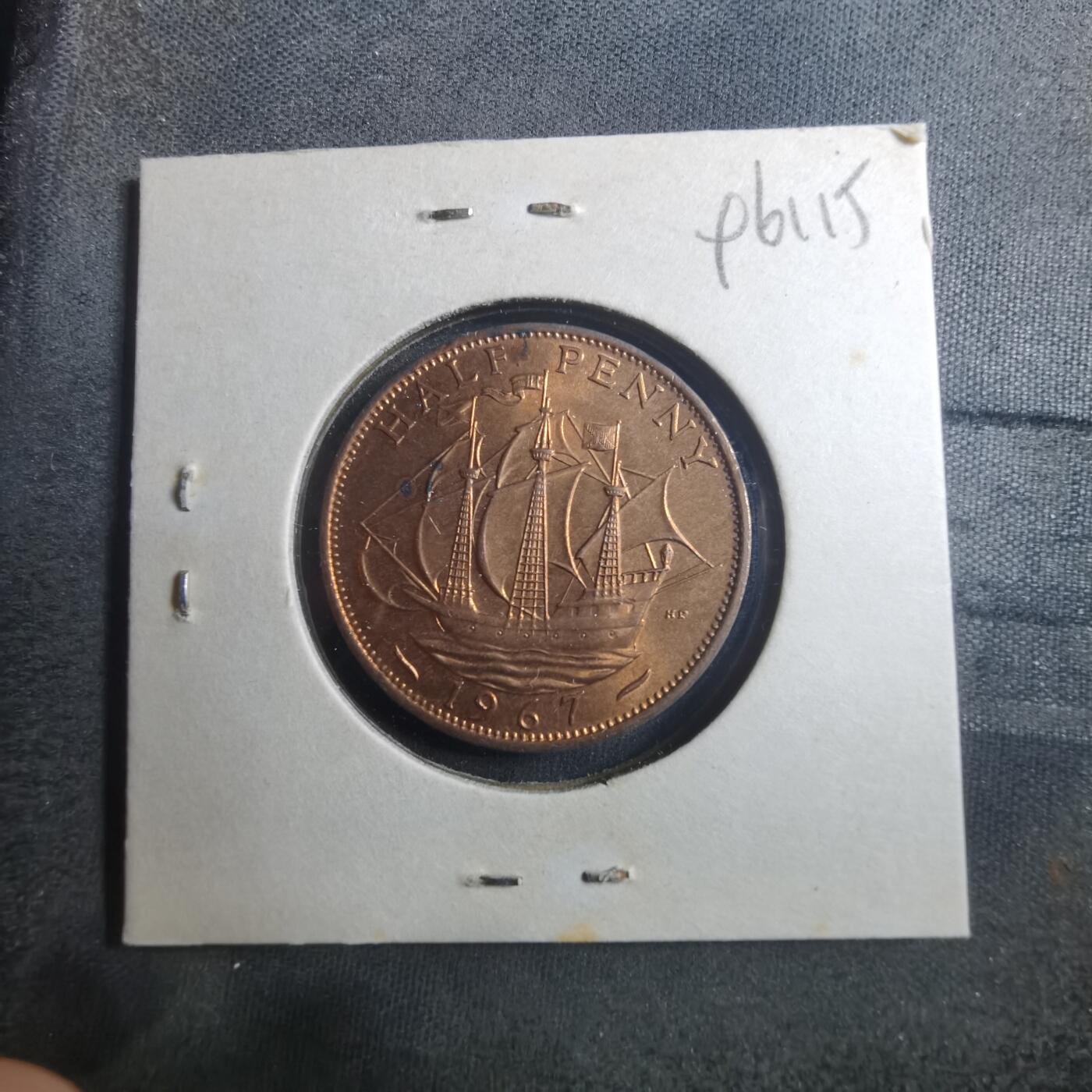 沼泽如烟--第896场 英国1967年半便士