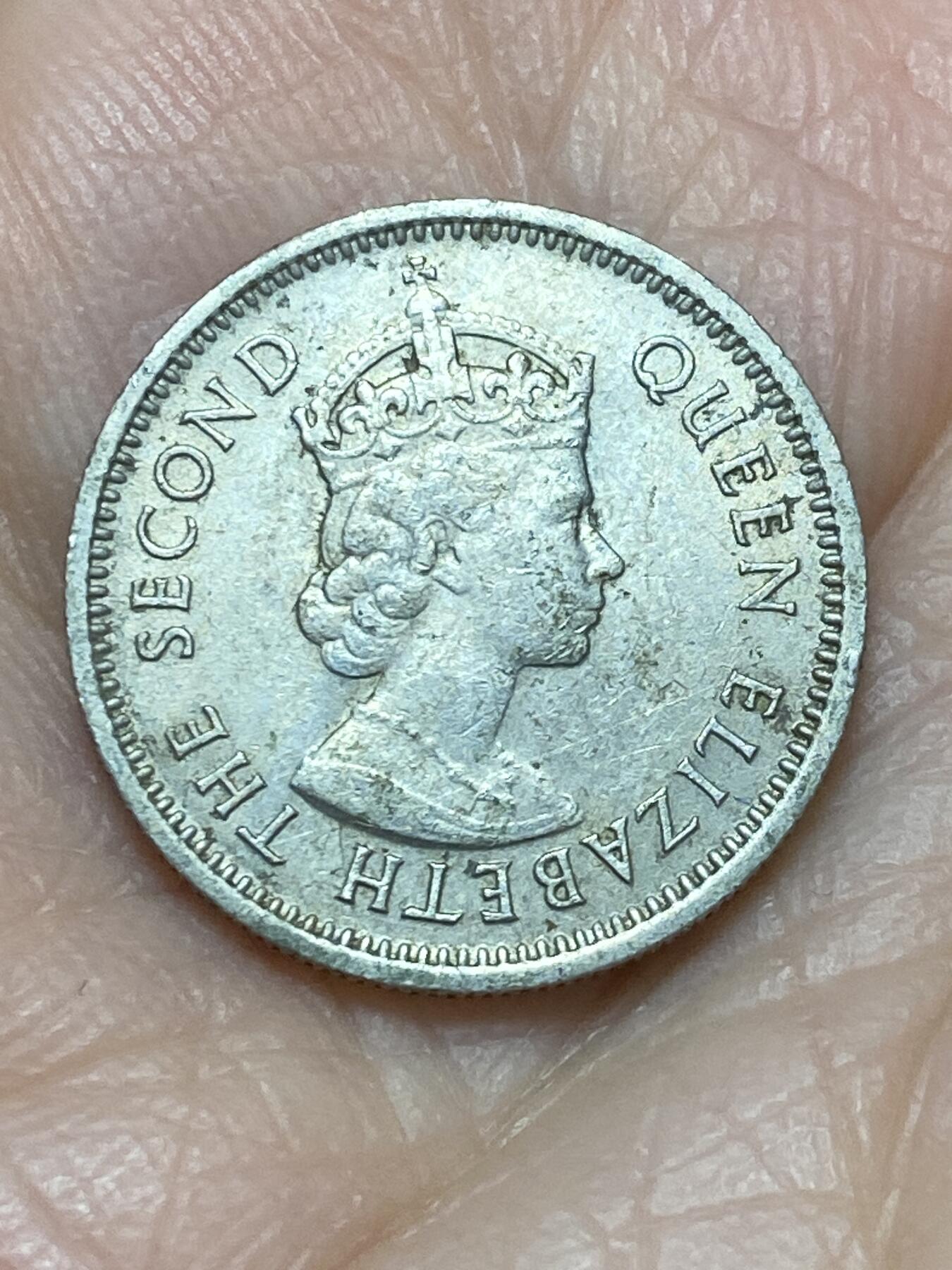 2025年第一百二十六场(总第一百五十二场）外国好品散币(免佣金) 英属加勒比领地1959年10分(伊丽莎白二世青年带冠)