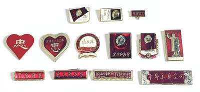 2025年伟人像章秋季专场拍卖会 - 精品小章集藏 十三枚 1.83cm×1.18cm-5.71cm×1.65cm