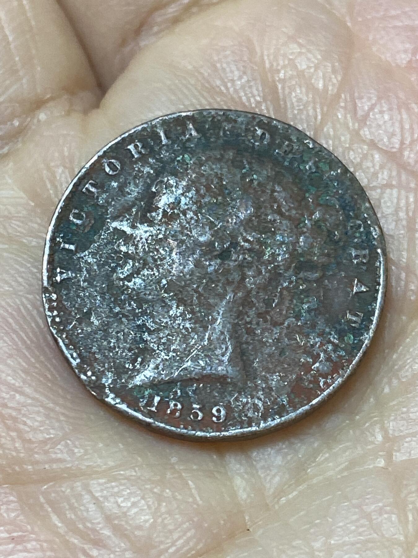 2025年第一百二十六场(总第一百五十二场）外国好品散币(免佣金) 英国🇬🇧1859年1法新(维多利亚女王青年)