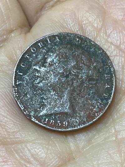 2025年第一百二十六场(总第一百五十二场）外国好品散币(免佣金) - 英国🇬🇧1859年1法新(维多利亚女王青年)