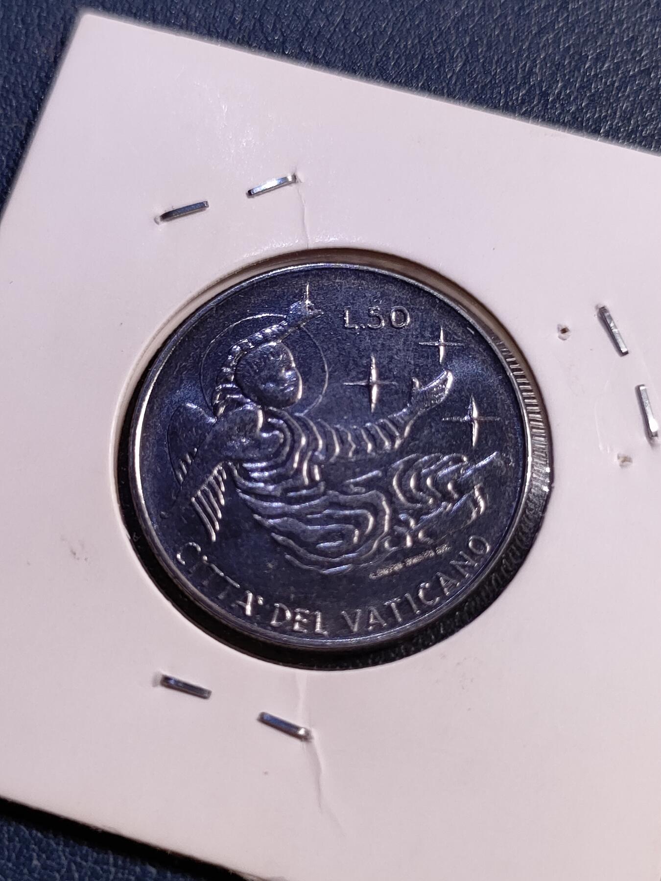 世界各国普、纪币捡漏专场(第十八场) 1969年梵蒂冈保罗六世时期50里拉