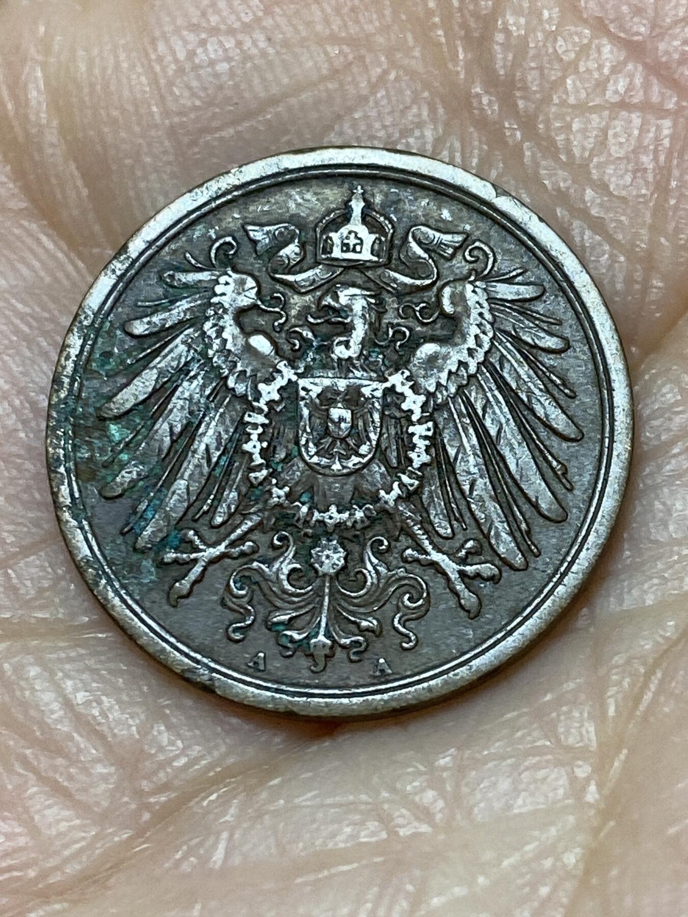 2025年第一百二十六场(总第一百五十二场）外国好品散币(免佣金) 德意志帝国1910年2芬尼(威廉二世时期，A标柏林造)