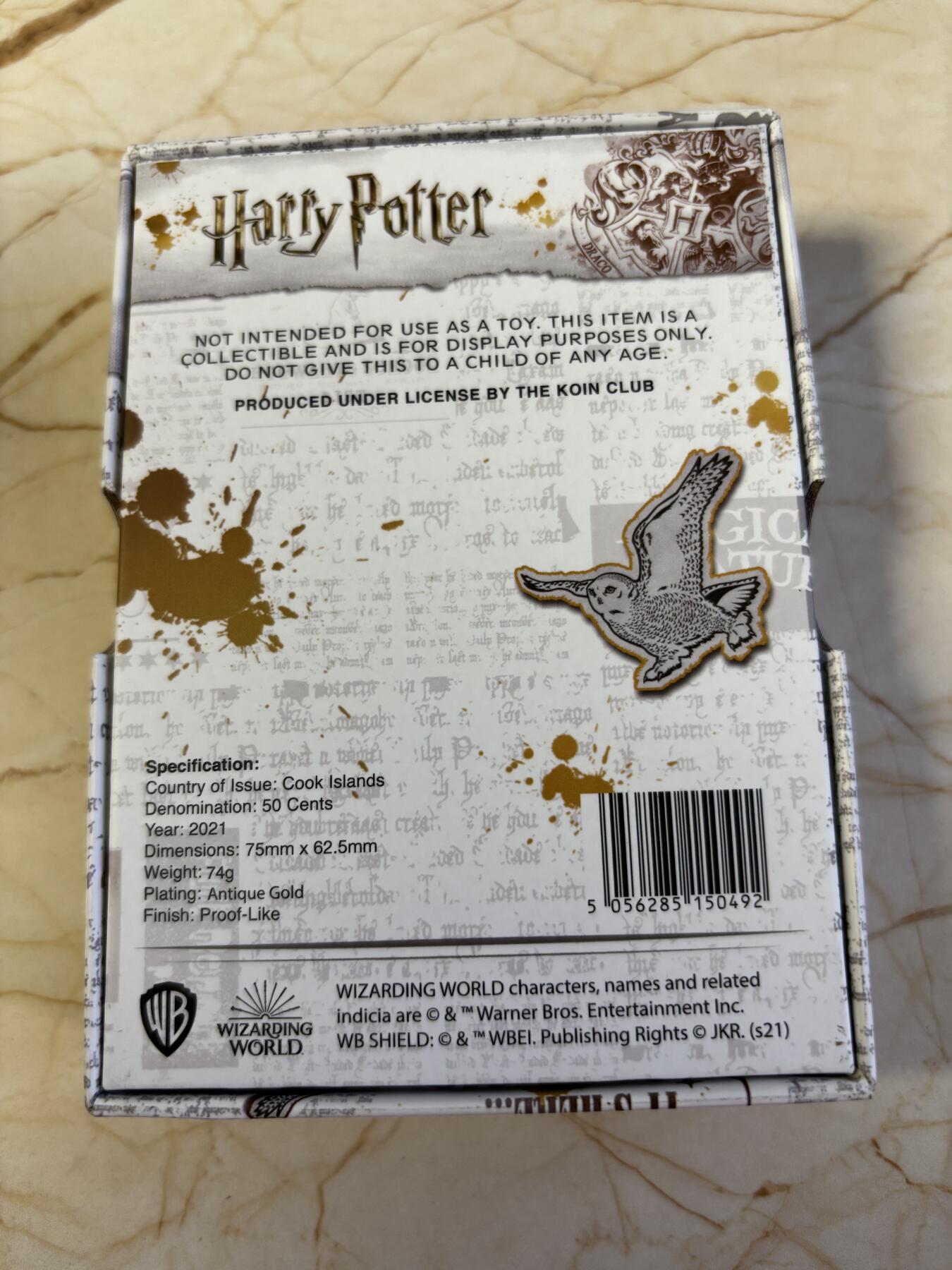 第181期拍卖 库克2021年哈利波特徽章斯莱特林徽章异形彩铜币