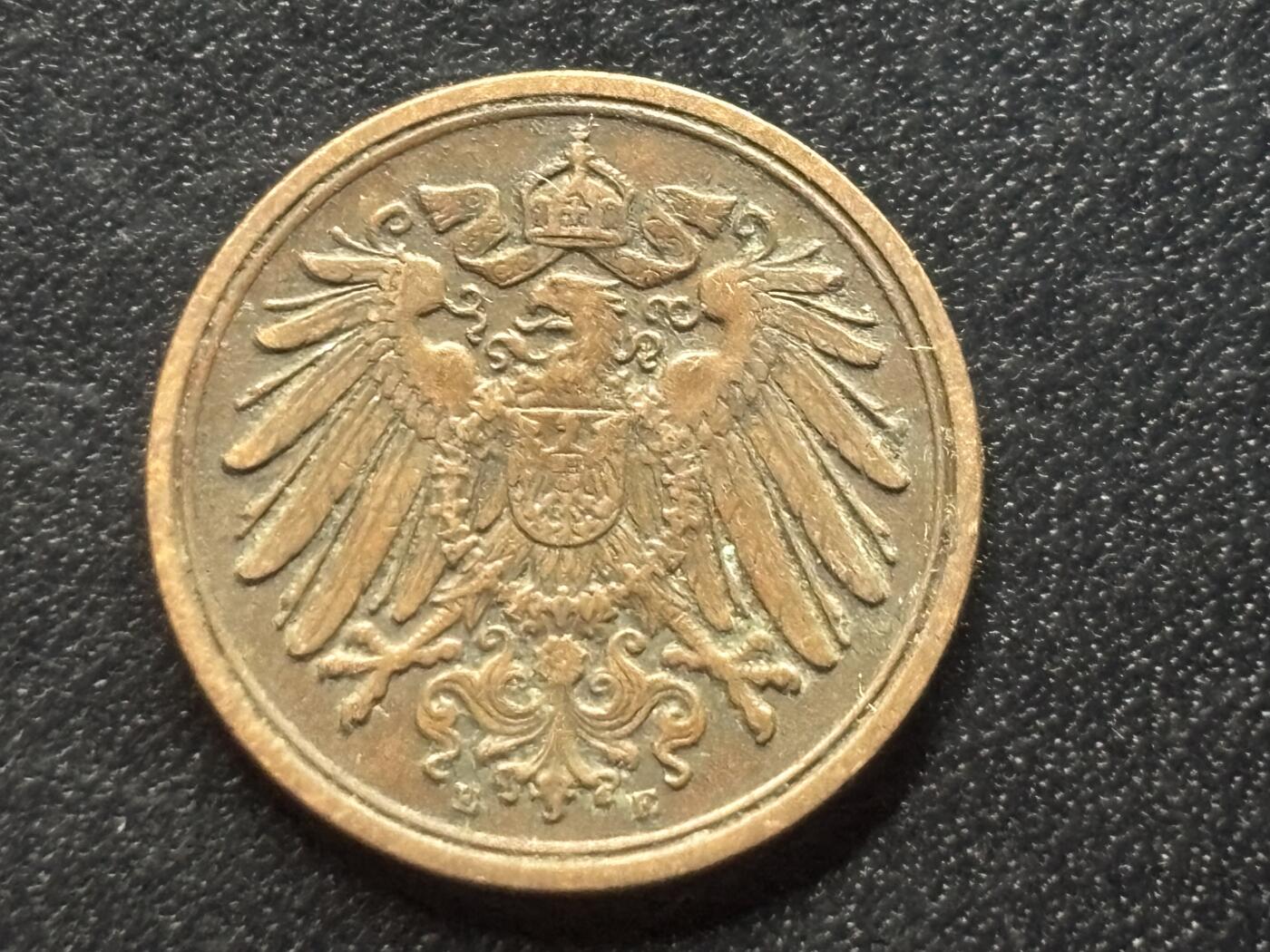 邮泉阁限时拍卖第三十五场 德国硬币专场（硬币在国外。请付邮费6元。） 德意志帝国1909年1芬尼E版