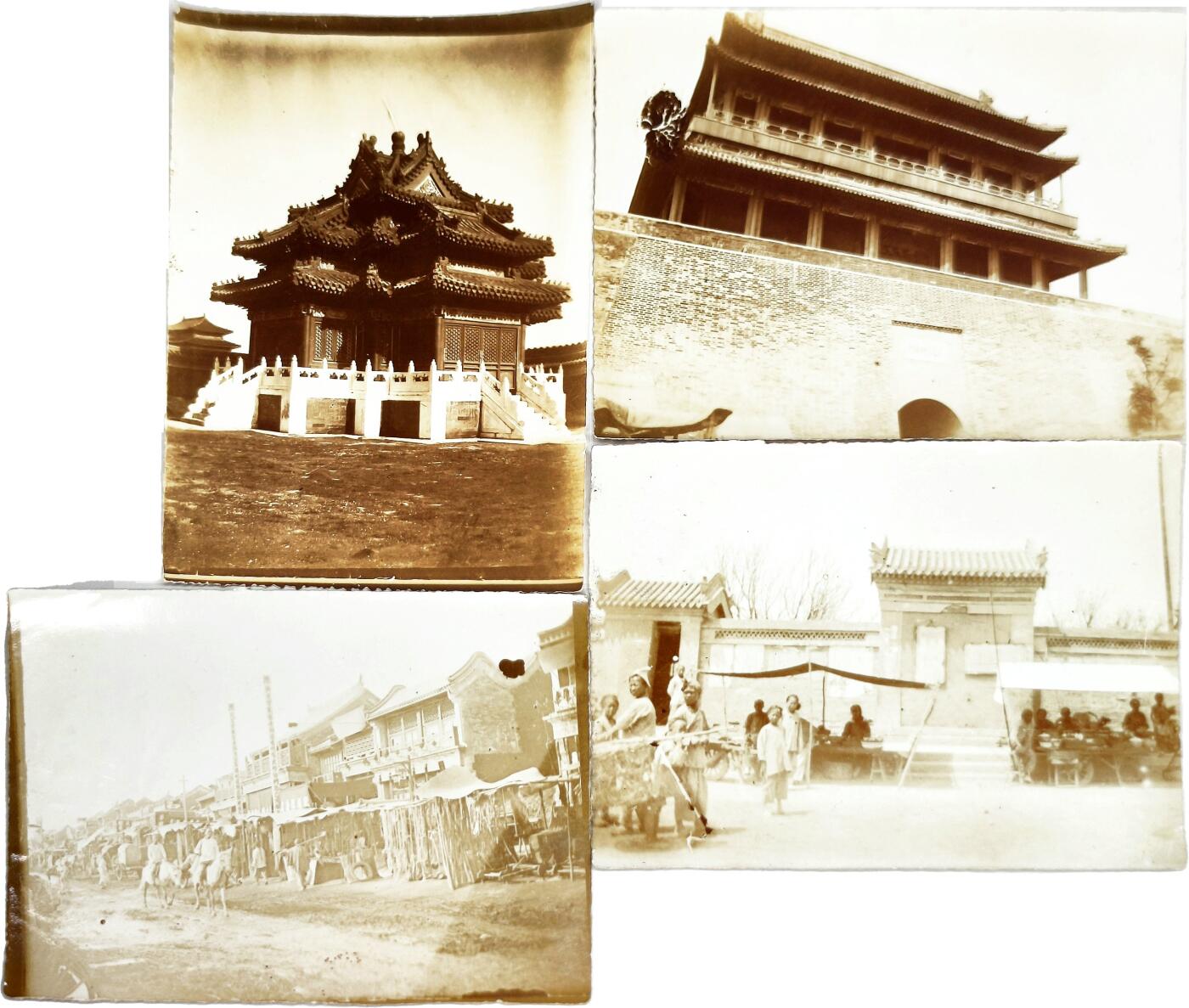 2025年吉藏纸杂文献秋季专场拍卖会 清代北京朝阳门的蛋白照一组四张 10.7×7.7cm×4