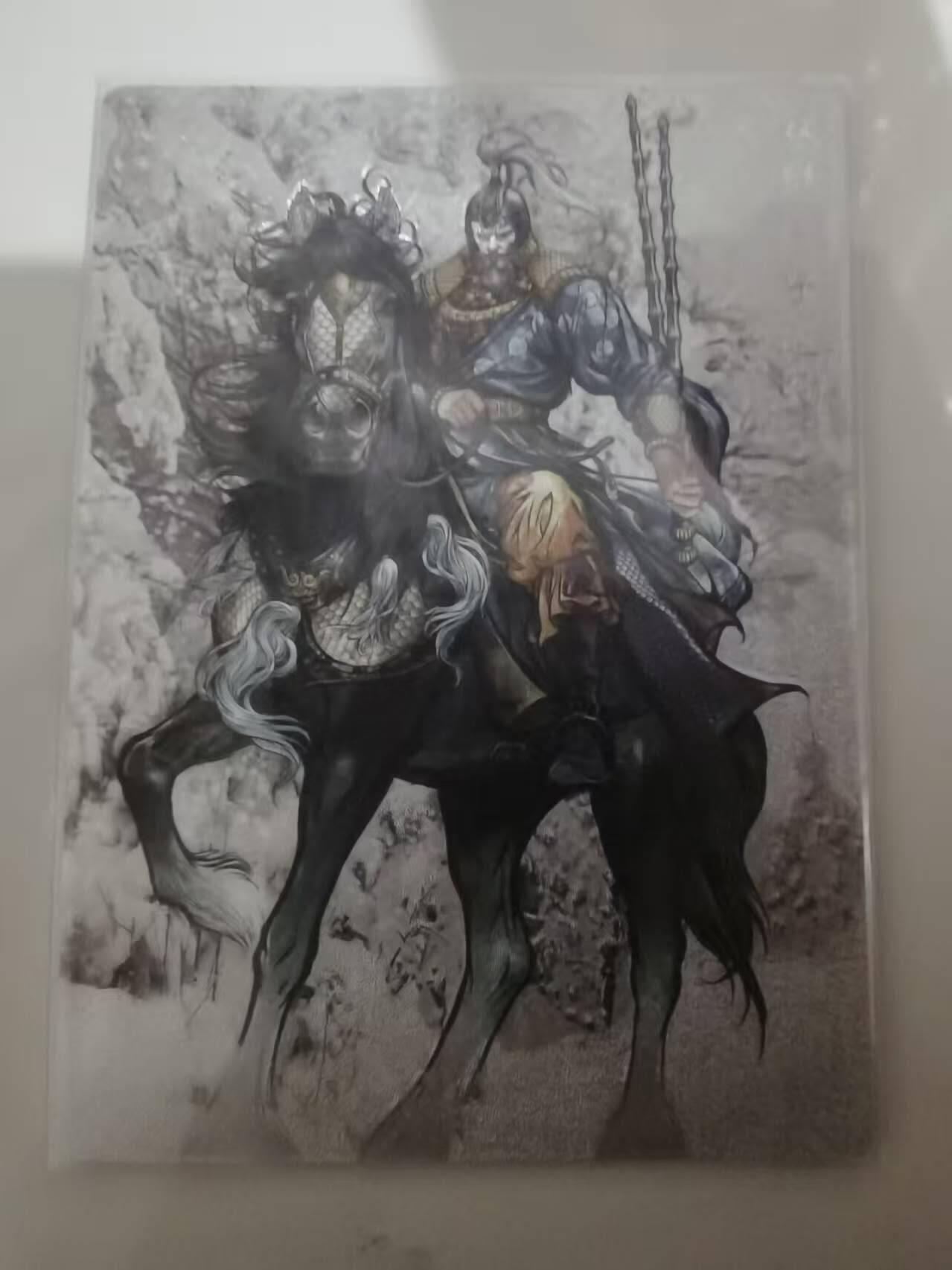 光影卡牌第25期，各家亲签，各家套卡，持续收拍品 张建东水浒，水墨粗闪呼延灼，限编067/099