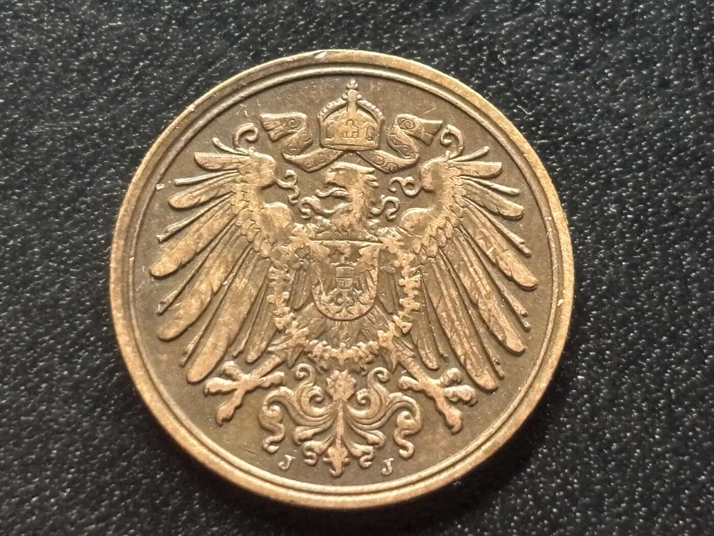 邮泉阁限时拍卖第三十五场 德国硬币专场（硬币在国外。请付邮费6元。） 德意志帝国1912年1芬尼J版