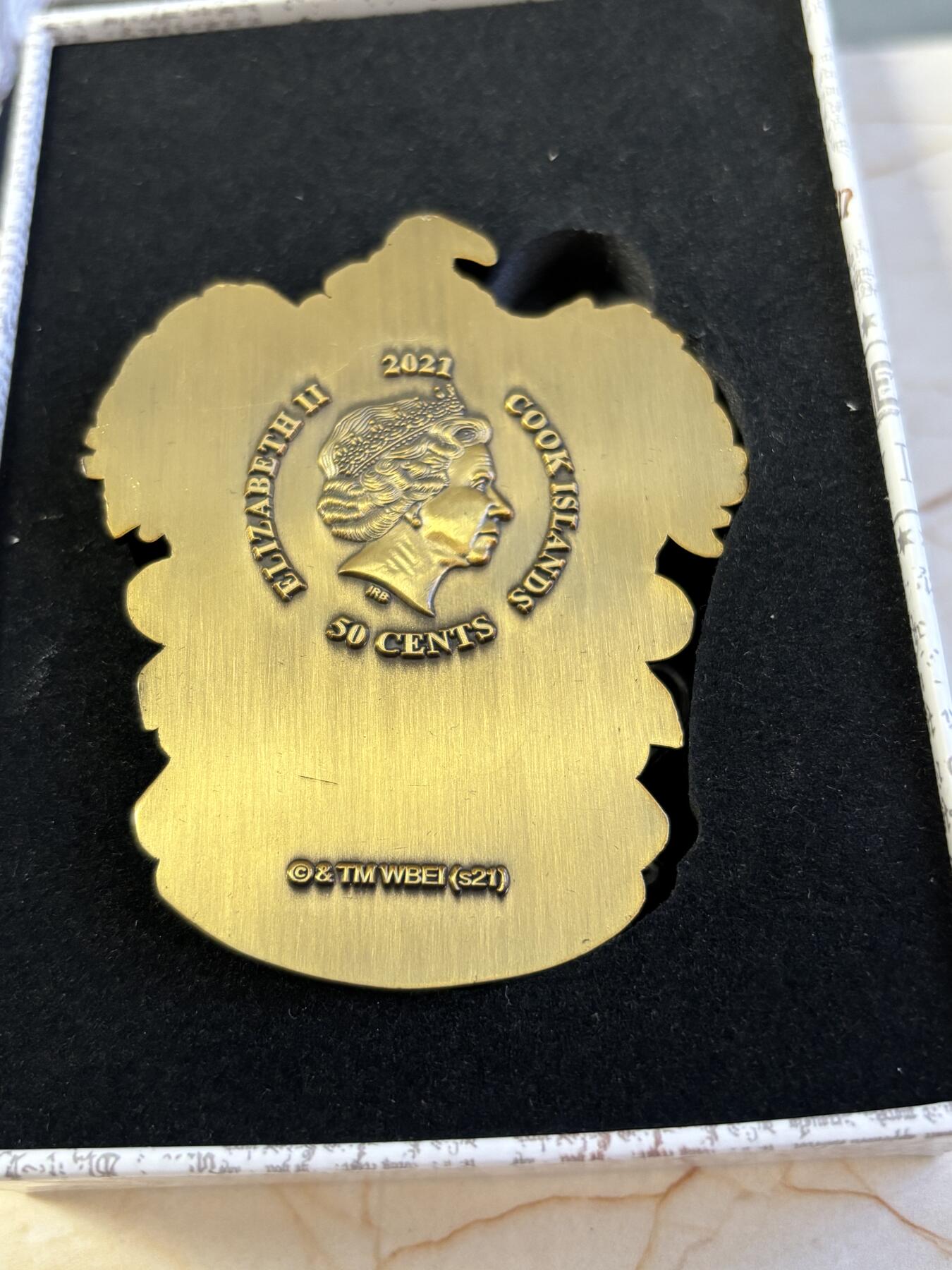 第181期拍卖 库克2021年哈利波特徽章拉文克劳徽章异形彩铜币