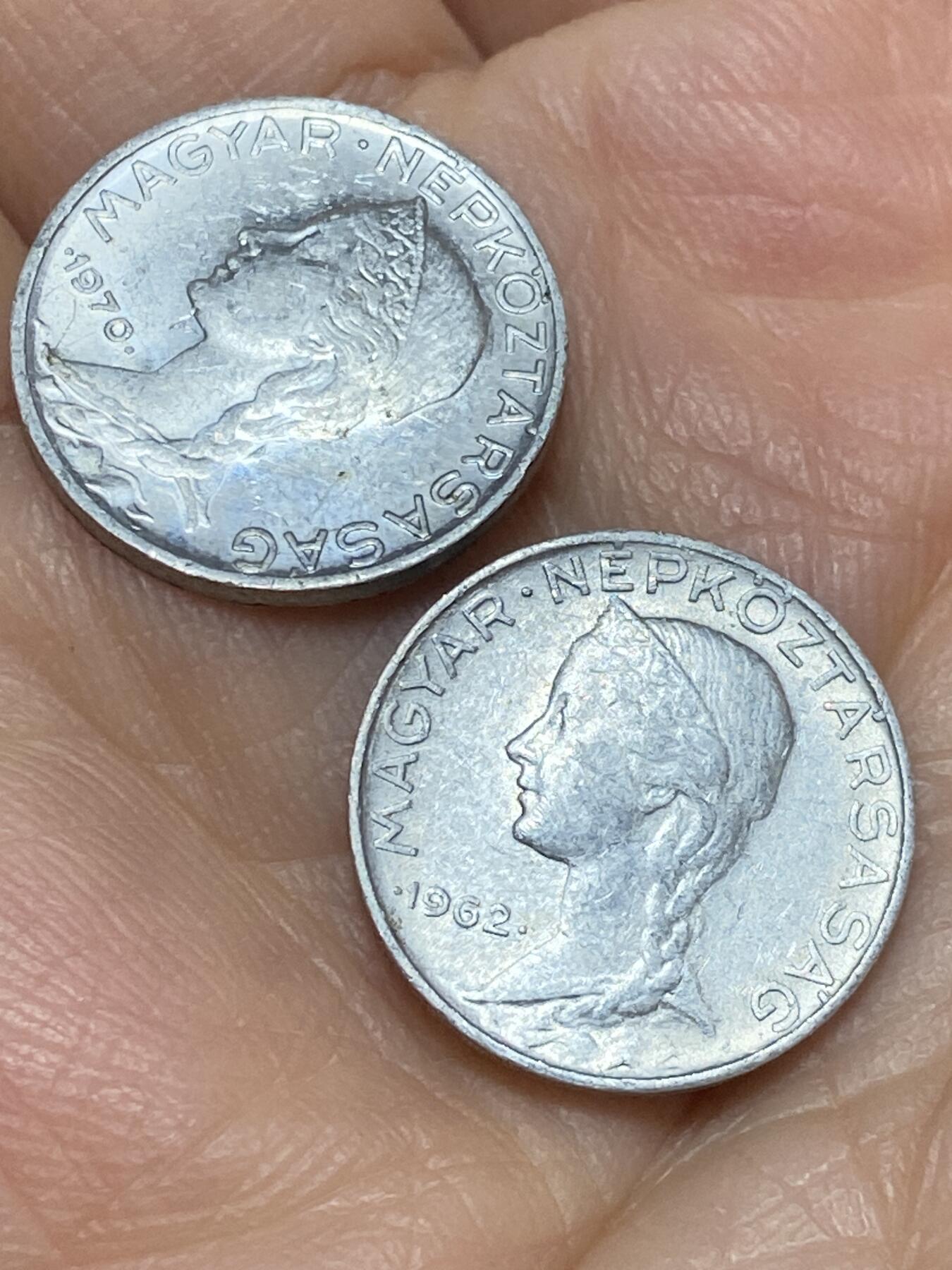 2025年第一百二十六场(总第一百五十二场）外国好品散币(免佣金) 匈牙利🇭🇺2枚：1962年70年5菲勒