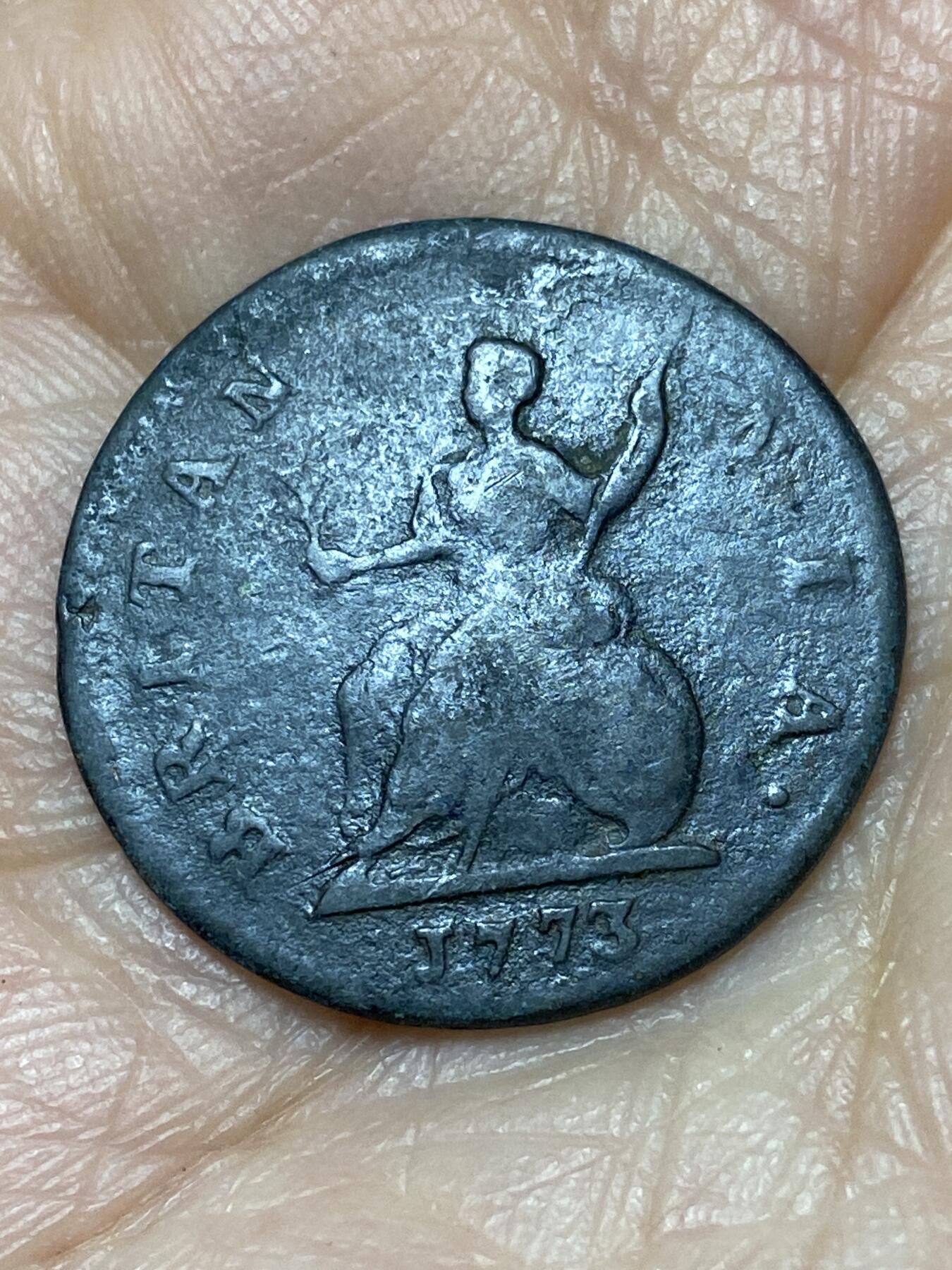 2025年第一百二十六场(总第一百五十二场）外国好品散币(免佣金) 英国🇬🇧1773年1法新(乔治三世时期)