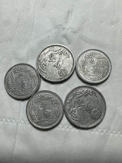 中外钱币 满洲铝币5枚