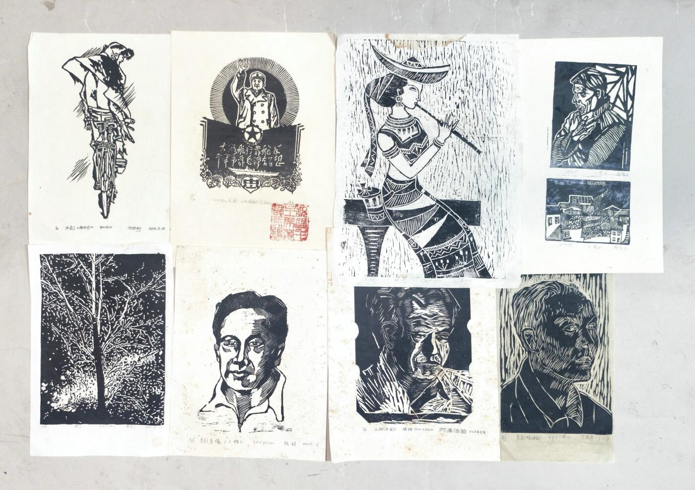 2025年吉藏纸杂文献秋季专场拍卖会 牛文、何正元等众多版画家作品一组四十八张 14.2×20.9cm-30.4×41.5cm