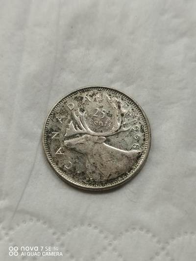 银币 - 68年加拿大25分银币