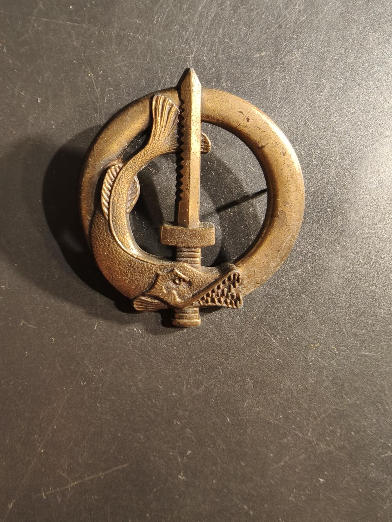 老王徽章第162期  法国海军铜级水下干预专家潜水员证章