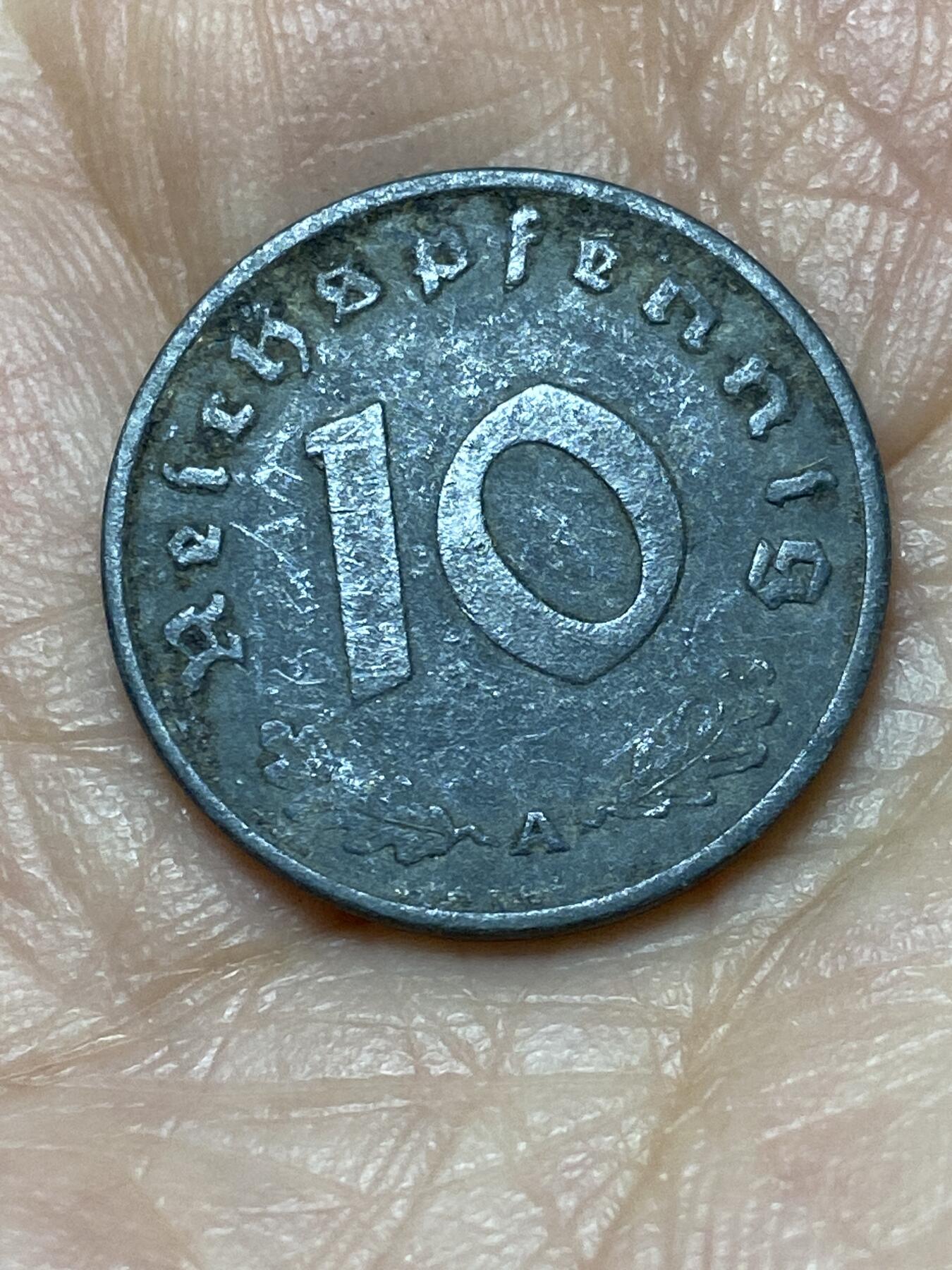 2025年第一百二十六场(总第一百五十二场）外国好品散币(免佣金) 好品–德意志第三帝国1941年10芬尼(A标，柏林造)