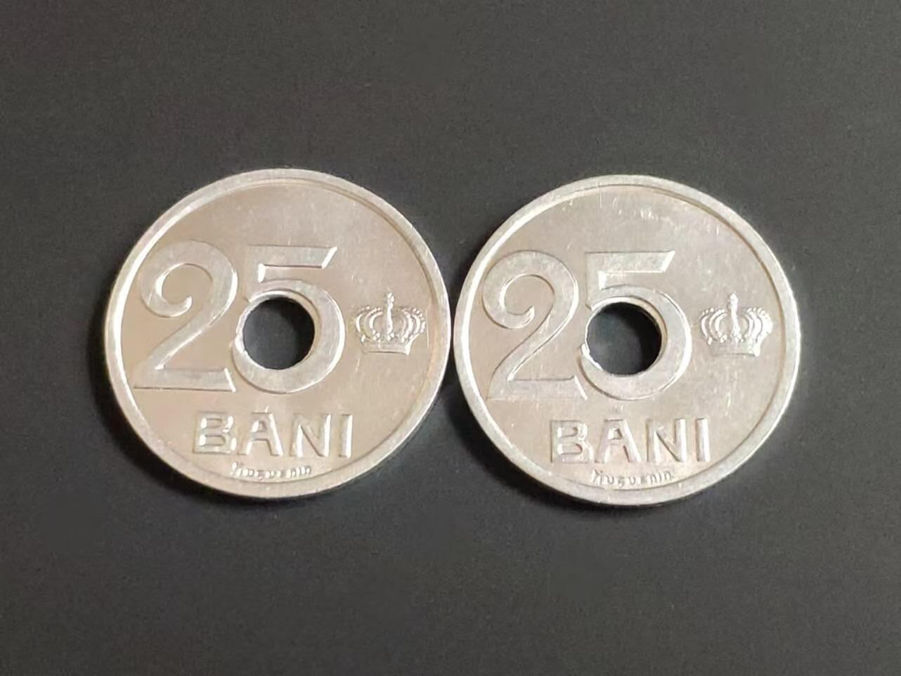 罗马尼亚 1921年 25巴尼 少见全新BU