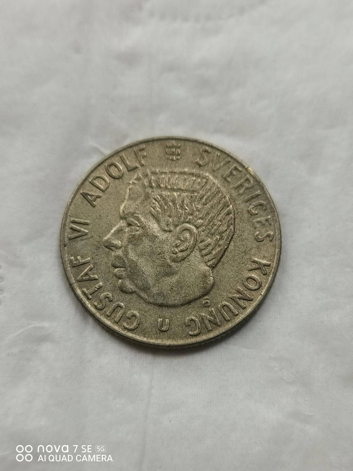 银币 67年瑞典1克郎银币