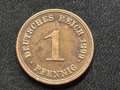 邮泉阁限时拍卖第三十五场 德国硬币专场（硬币在国外。请付邮费6元。） 德意志帝国1899年1芬尼E版